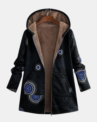 Sage – Sherpa-Jacke mit Tribal-Muster