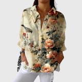 Leichte und bunte Druckbluse - Ethno Patchwork Bunt