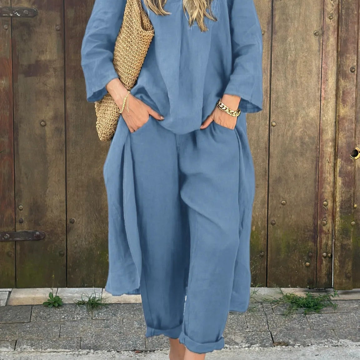 Vaelora | Drapiertes Eleganz-Ensemble