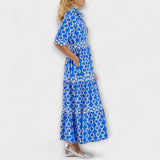 JULIANA | MIDI-KLEID MIT KETTENMUSTER