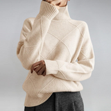 Lauren | Luxuriöser Feinstrickpullover mit Stehkragen