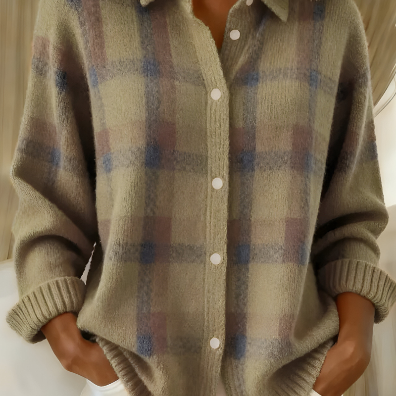 Corinna | Karo-Strickjacke
