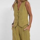 Aira - Ensemble mit Knopfweste und weiter Hose
