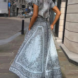 Adele - Zweiteiliges Ensemble mit Boho-Print