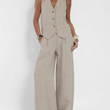 Aira - Ensemble mit Knopfweste und weiter Hose