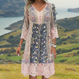 NAYA | FLIESSENDES MIDI-KLEID IM BOHO-STIL