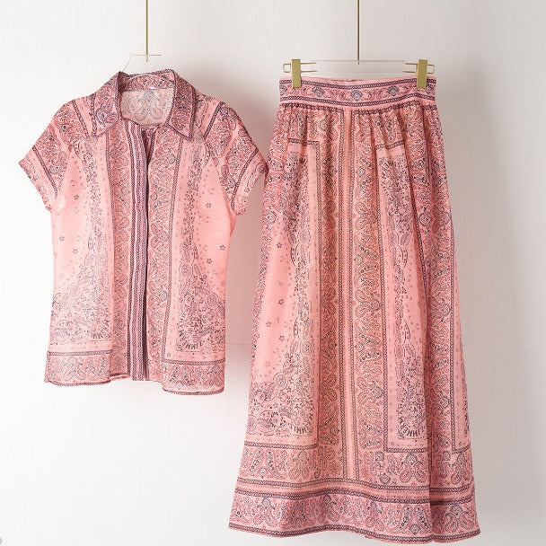 Adele - Zweiteiliges Ensemble mit Boho-Print
