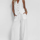 Aira - Ensemble mit Knopfweste und weiter Hose