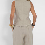 Aira - Ensemble mit Knopfweste und weiter Hose