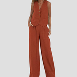 Aira - Ensemble mit Knopfweste und weiter Hose