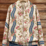 Roswitha | Zip-Strickjacke mit Rosen