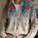 Susanne | Zip-Strickjacke mit Farbverlauf